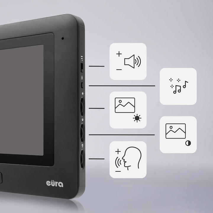 EURA VDP-45A3-TY Alpha+ TUYA Video-Türsprechanlage Gegensprechanlage WiFi, 4 Draht, 7-Zoll-Farbmonit