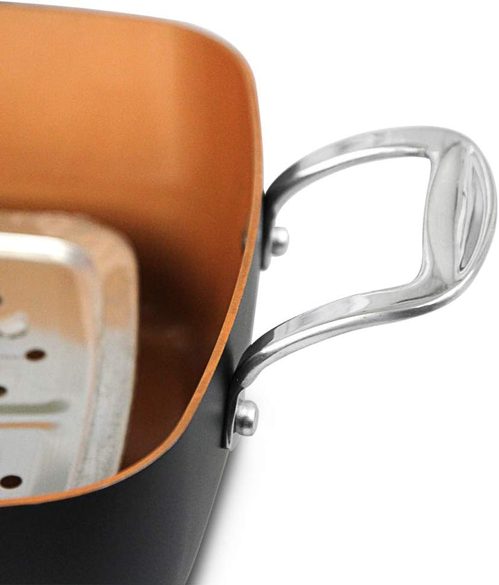 CS Kochsysteme 6 in 1 Multipfannenset KUPFERBERG indukionsfähiges Multi-Pfannenset zum Kochen, Brate