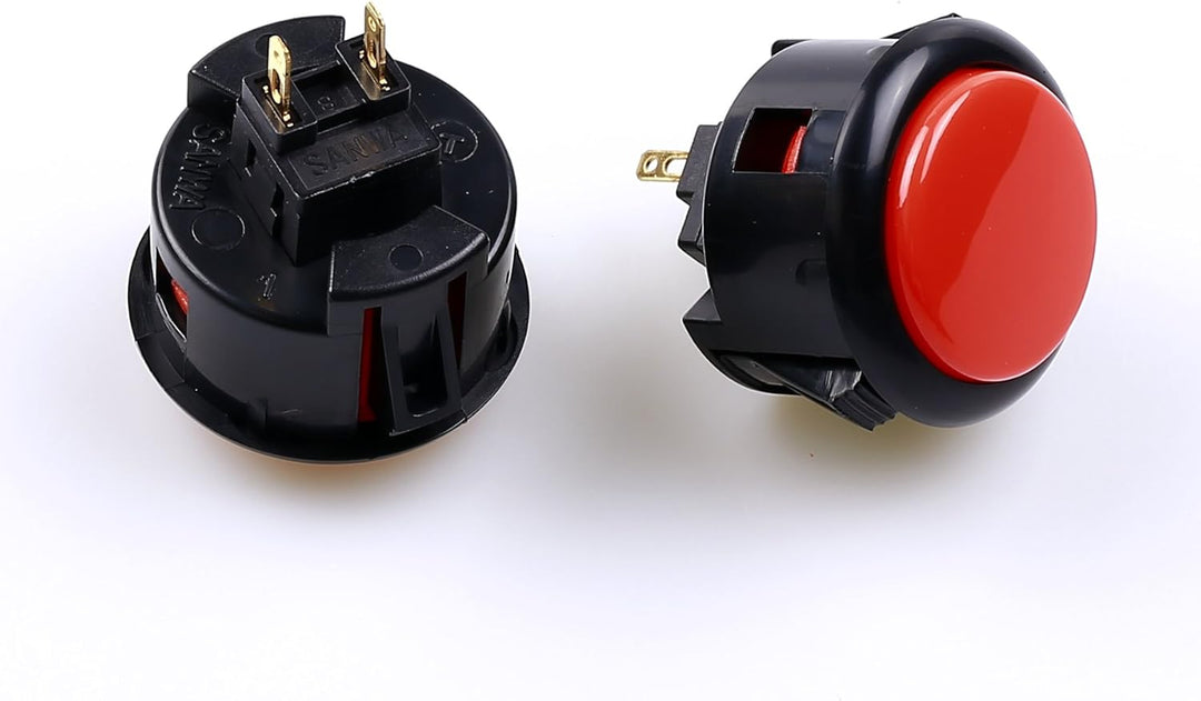 Sanwa 6 Stück OBSF-30 Original Druckknopf 30 mm – für Arcade Jamma Videospiel &amp; Arcade Joystick Spie