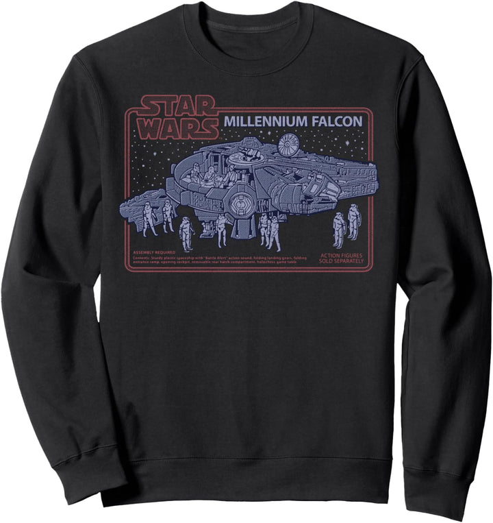 Star Wars Millennium Falcon Blue Hue Portrait Sweatshirt
