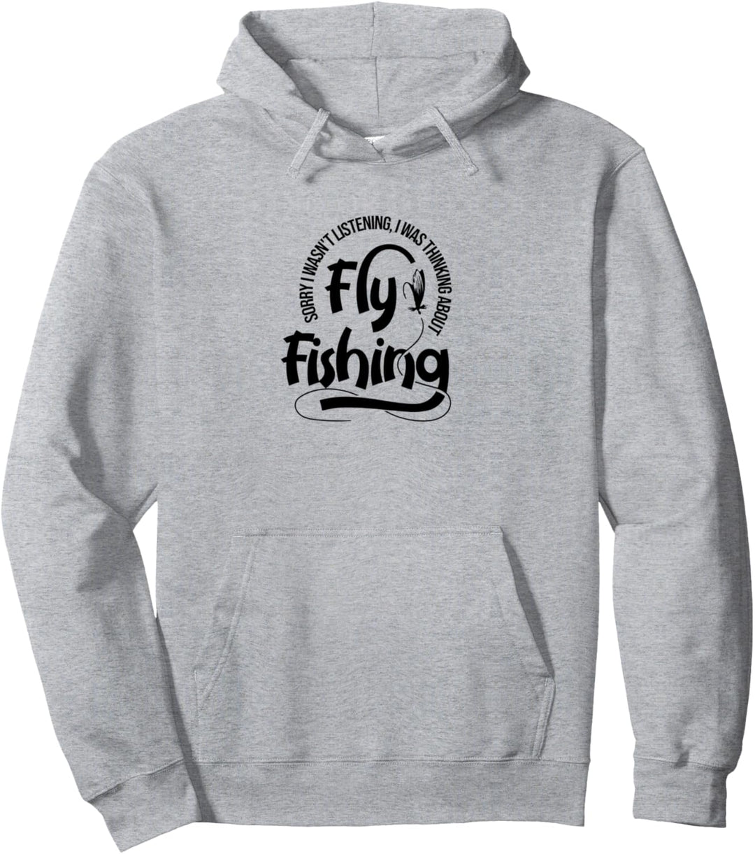 Nachdenken über Fliegenfischen Trotu Fisherman Angler Pullover Hoodie
