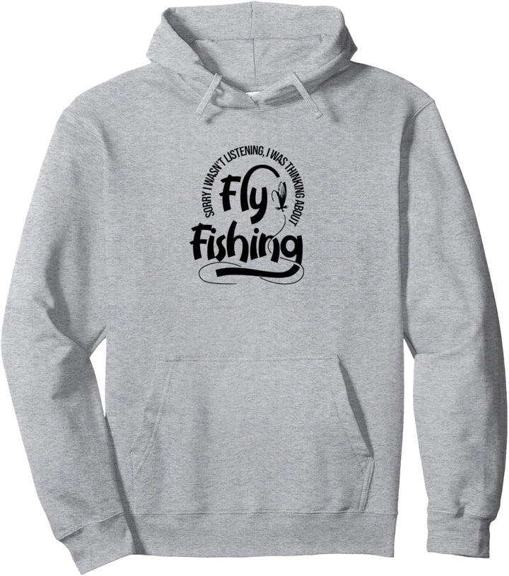 Nachdenken über Fliegenfischen Trotu Fisherman Angler Pullover Hoodie