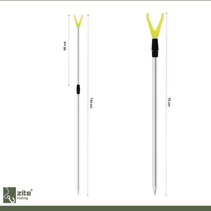 Zite Fishing Teleskop Rutenhalter Angel 75-135cm – Angelzubehör Rutenauflage Forellen & Karpfen Fisc