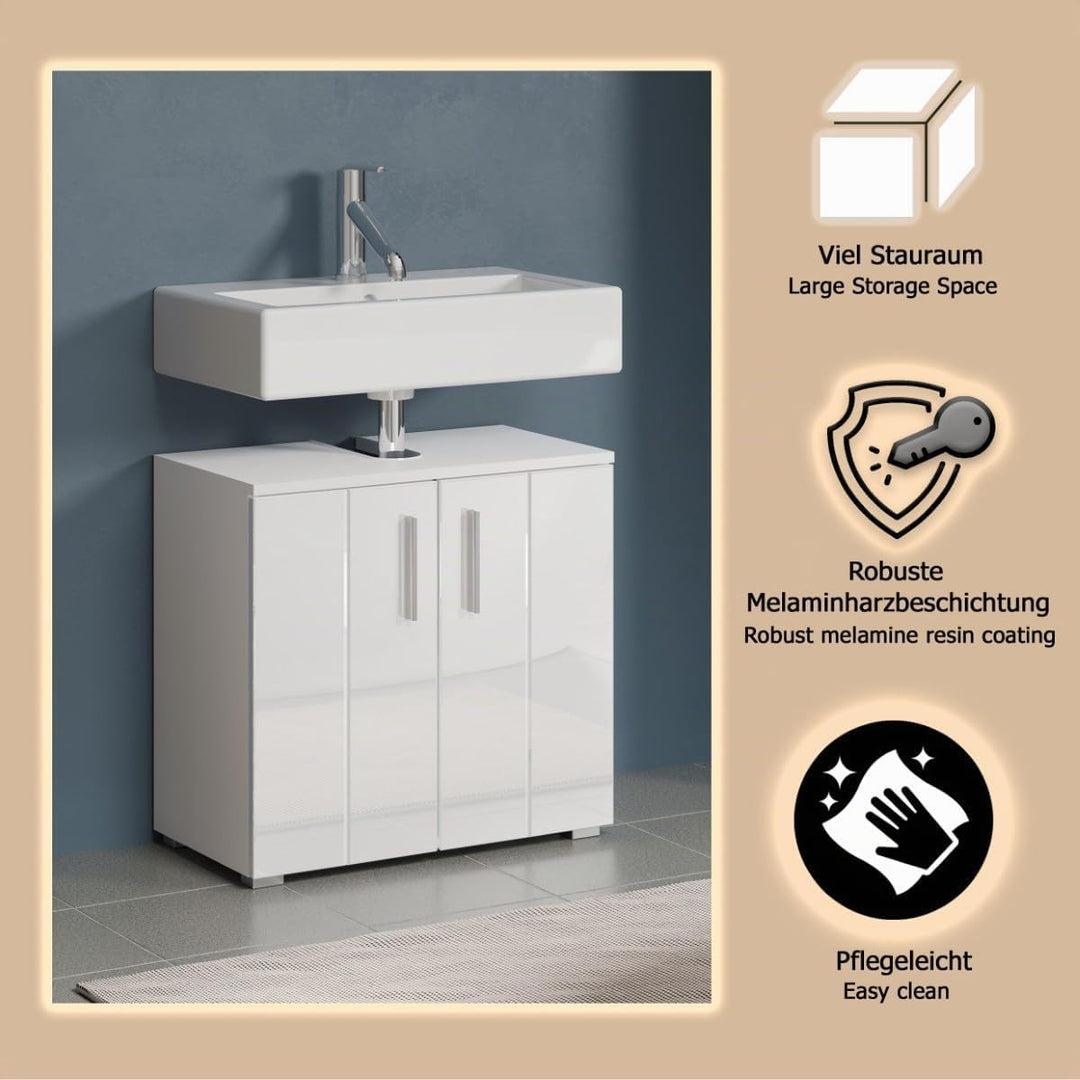 trendteam smart living - Waschbeckenunterschrank Unterschrank - Badezimmer - Wons - Aufbaumass (BxHx