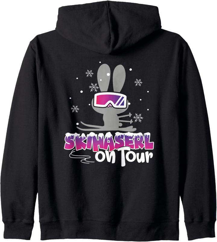 Skihaserl on Tour - Skifahrerin Apres Ski Party Kapuzenjacke