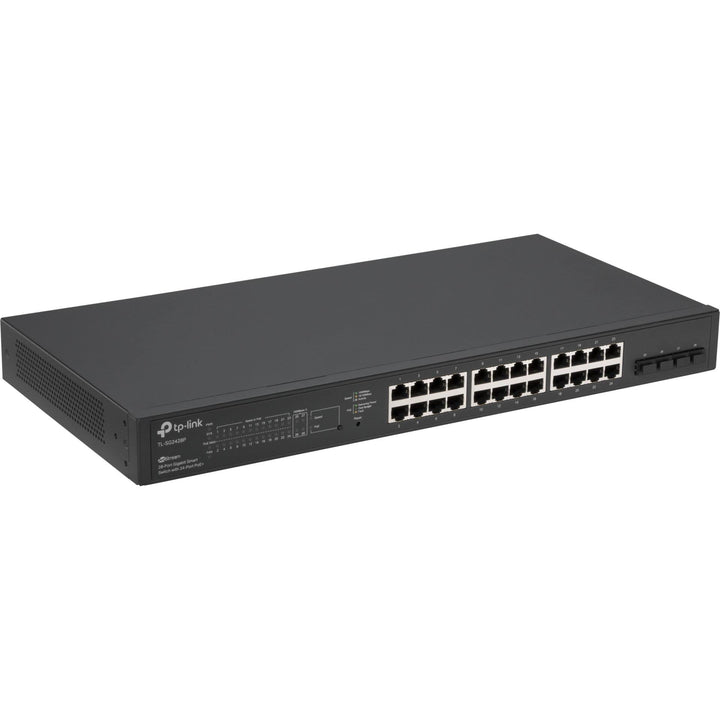 TP-Link TL-SG2428P 24-Port Gigabit Managed PoE Switch mit 4 SFP-Slots (250 Watt, Zentrales Cloud-Man