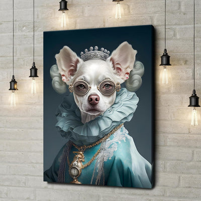 Artmazing | Chihuahuabild gross hochkant | Bilder Chihuahua modern auf Leinwand | Chihuahuabilder Mo