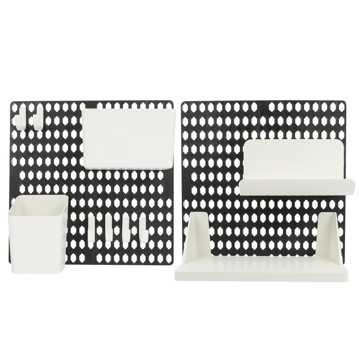 VICASKY Wandregal Organizer Pegboard Aufbewahrungssystem mit Haken und Box für Diy Projekte für Gara