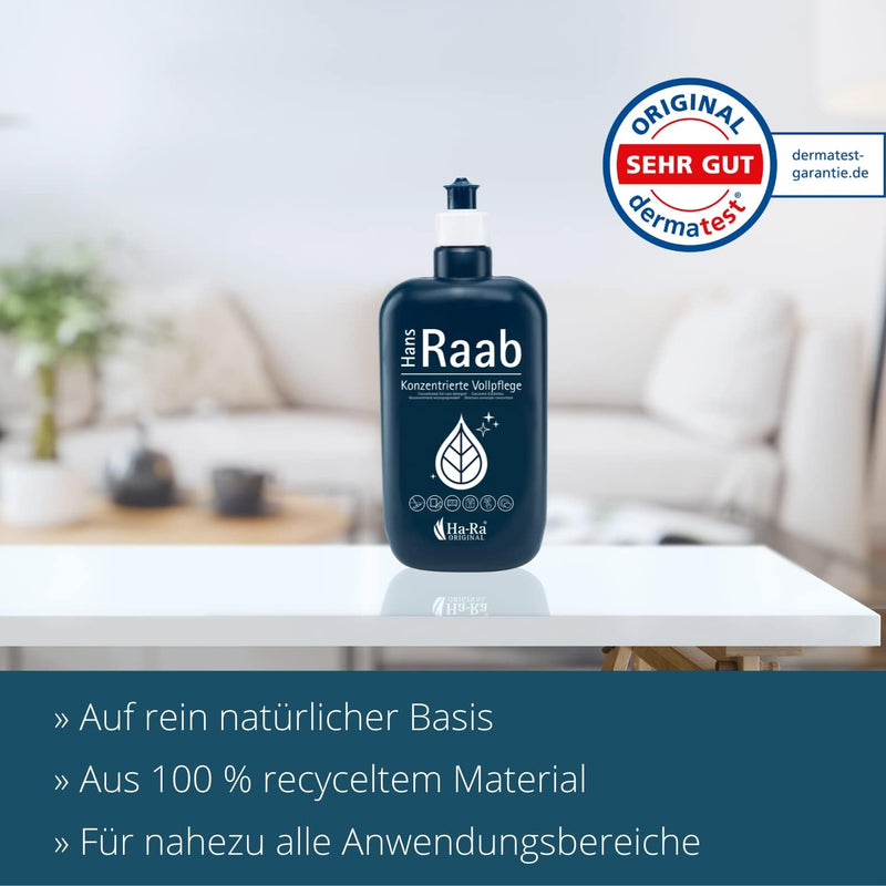 Hans Raab Konzentrierte Vollpflege 500 ml I Universalreiniger für Haushalt, Garten und Auto I Sparsa