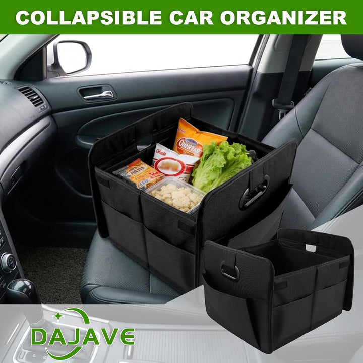 DAJAVE 2 Stück Kofferraum Organizer 58 x 37 x 35 cm | Ordnung im Kofferraum; faltbar; Oxford-Gewebe;