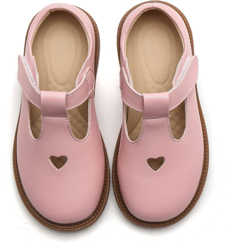 DADAWEN Mädchen Mary Jane Halbschuhe Taufschuhe Geschlossene Ballerinas 27 EU Rosa, 27 EU Rosa