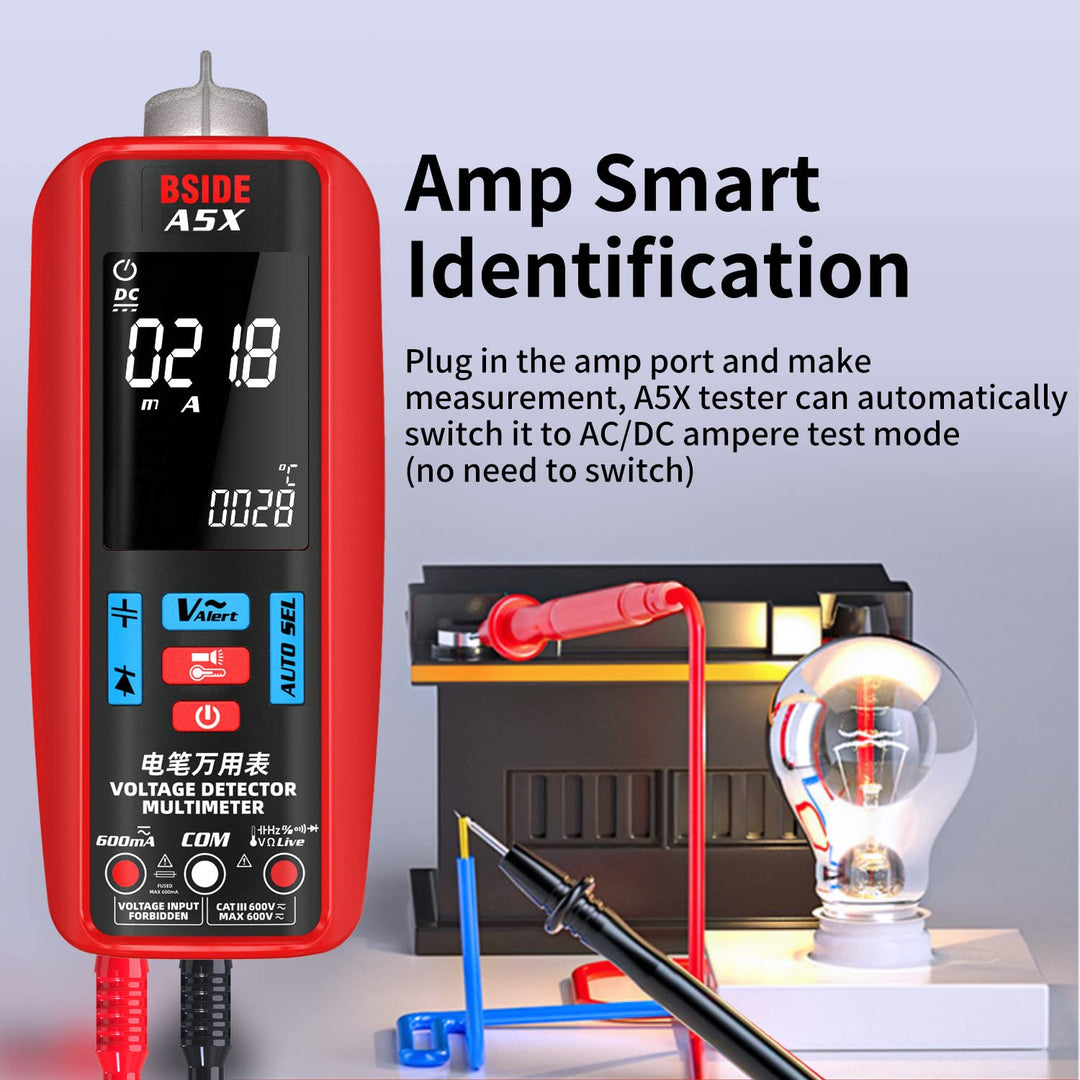 BSIDE Digital Multimeter Automatisch Stromprüfer Spannungsprüfer Farb LCD 6000 Zähler mit Temperatur