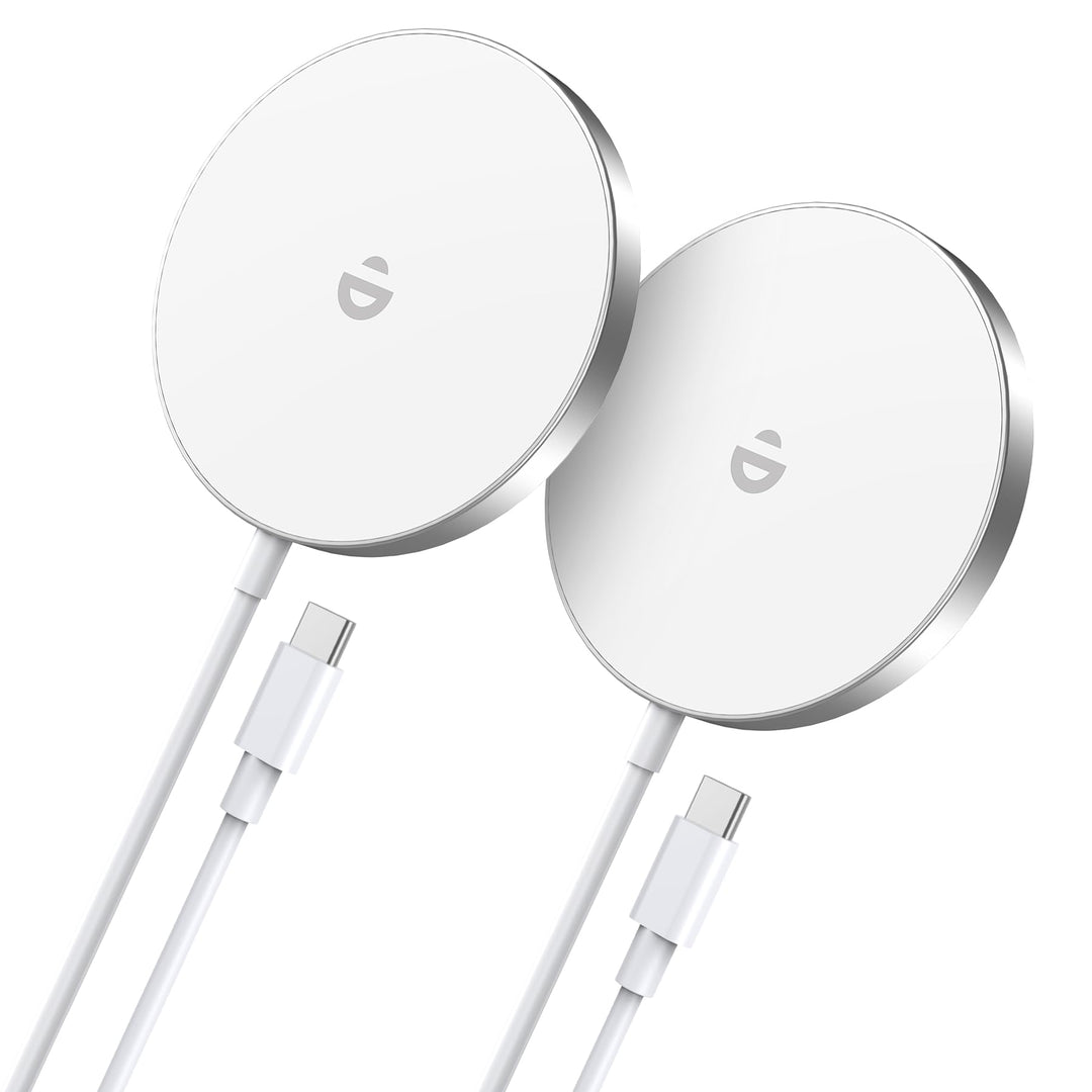 RoRoSkin 2 Pack Mag Safe Ladegerät, 15 W Induktive Ladestation Magnetisch Kabelloses Ladegerät, für