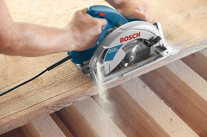 Bosch Professional GKS 65 Handkreissäge (190 mm Sägeblatt-Ø, 30 mm Sägeblattbohrungs-Ø, 65 mm Schnit