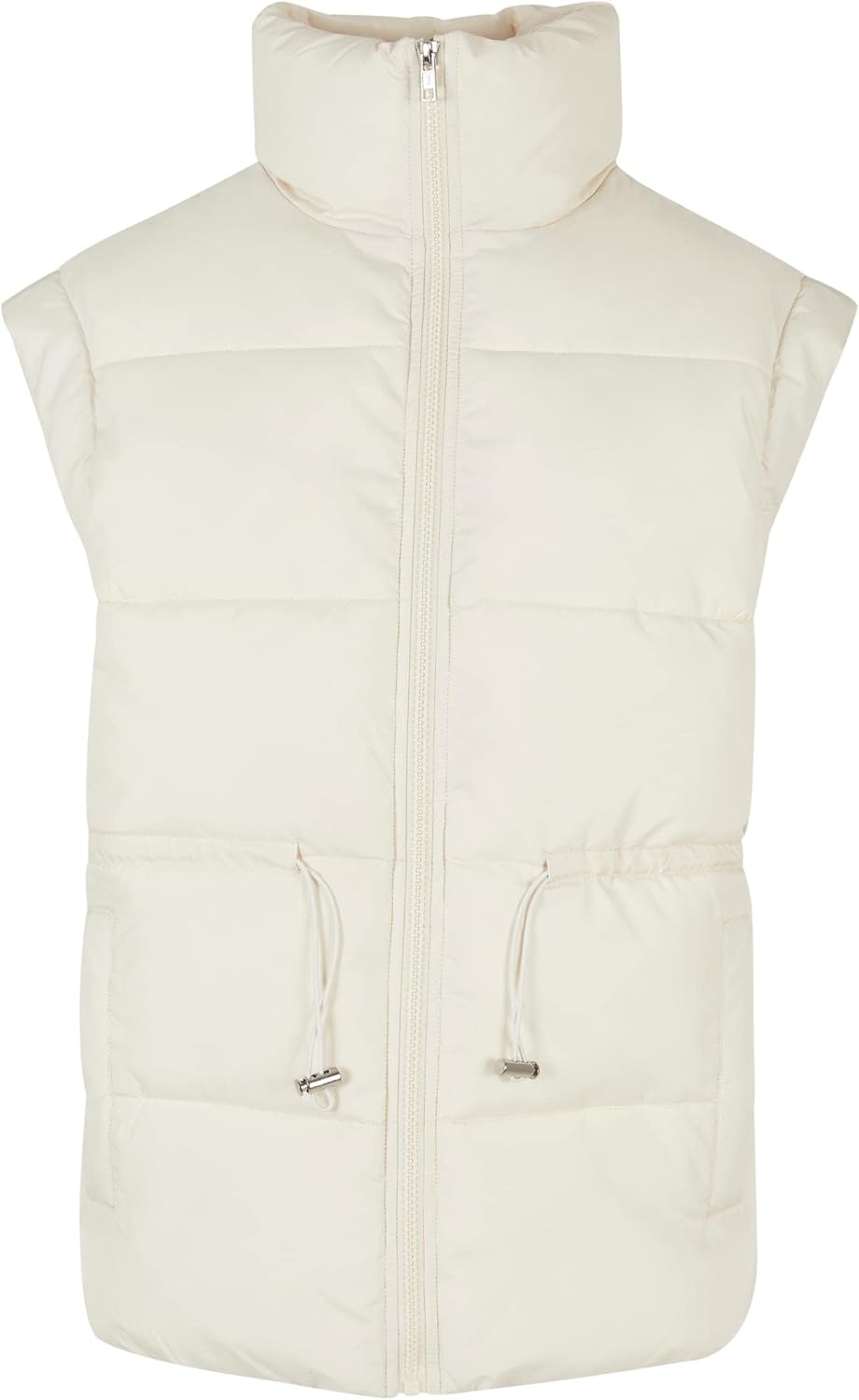 Urban Classics Damen Ladies Waisted Puffer Vest Weste M Whitesand, M Whitesand