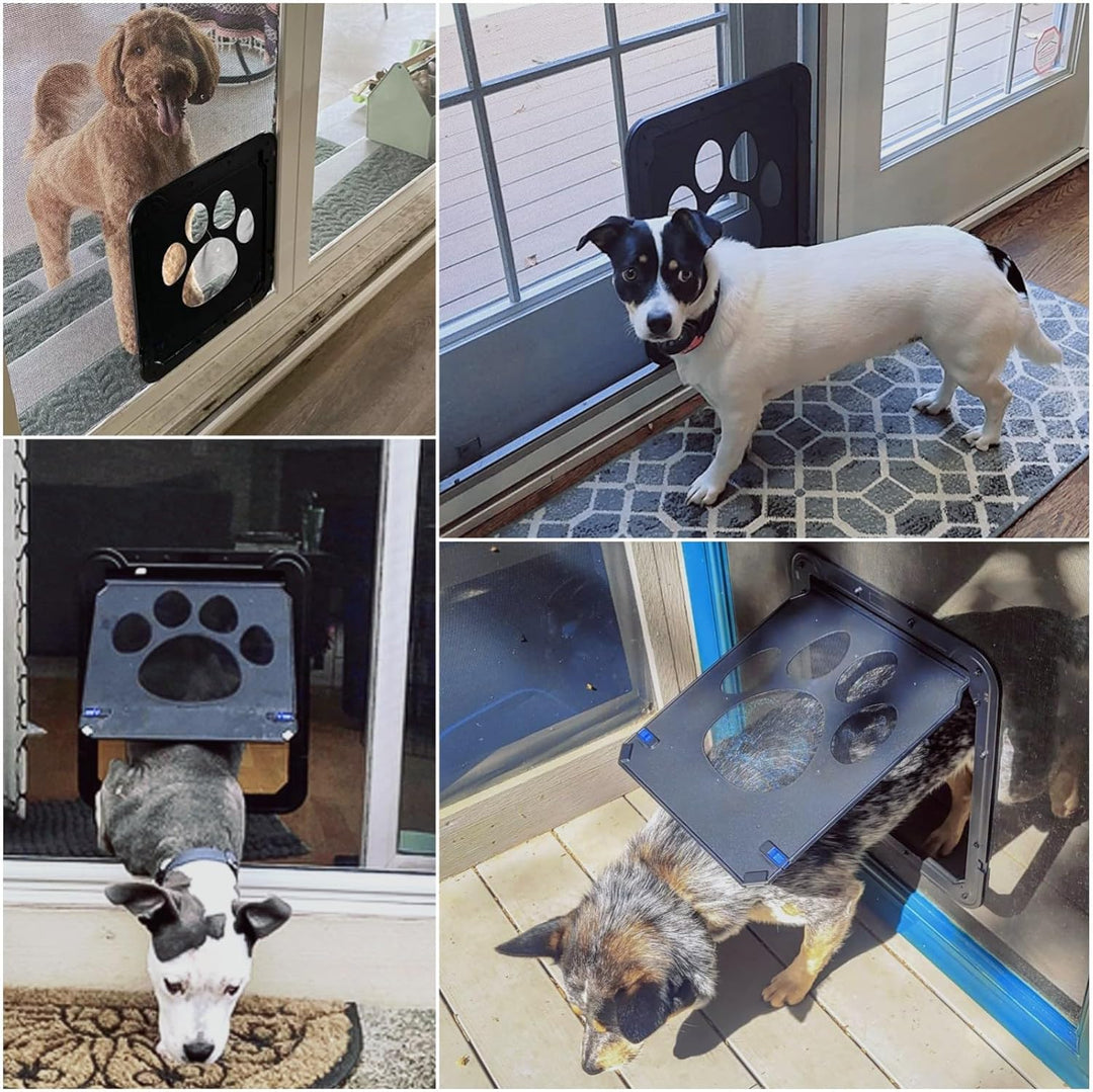 Enjoying Haustier Fliegengitter Tür Hundeklappe für Hunde Katzen Fliegengitter Tür mit Verriegelungs