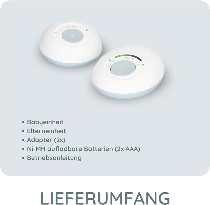 Alecto DBX110 Babyphone Audio - digitales Babyphone mit DECT - 300 m Reichweite - kompaktes Design -