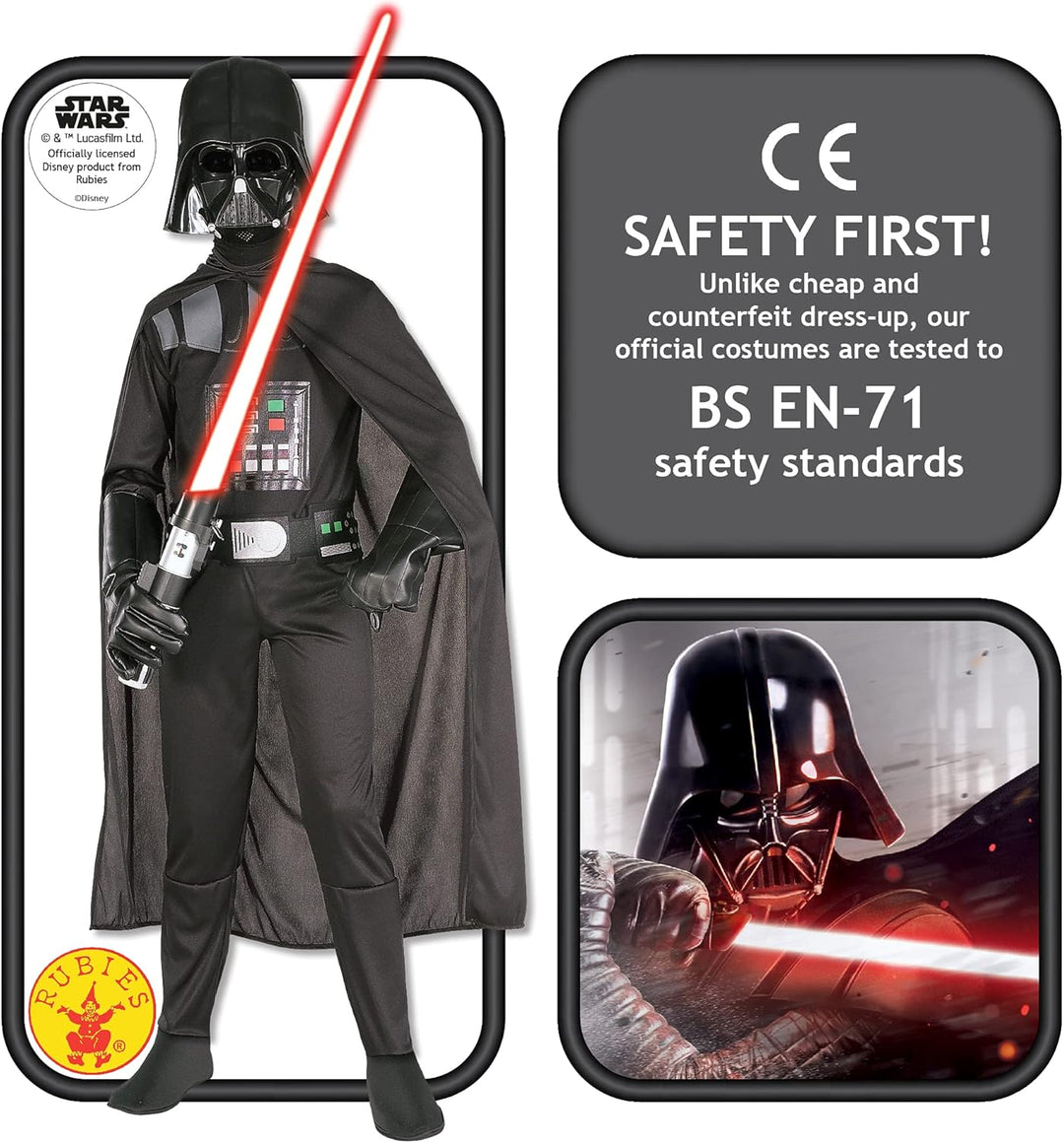 Rubie's Official Disney Star Wars Darth Vader Classic Child Costume, Kids Fancy Dress 3-4 Jahre Schw