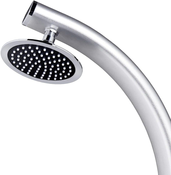 vidaXL Gartendusche Chrom-Zinkknopf Pooldusche Campingdusche Aussendusche Camping Pool Aussen Dusche