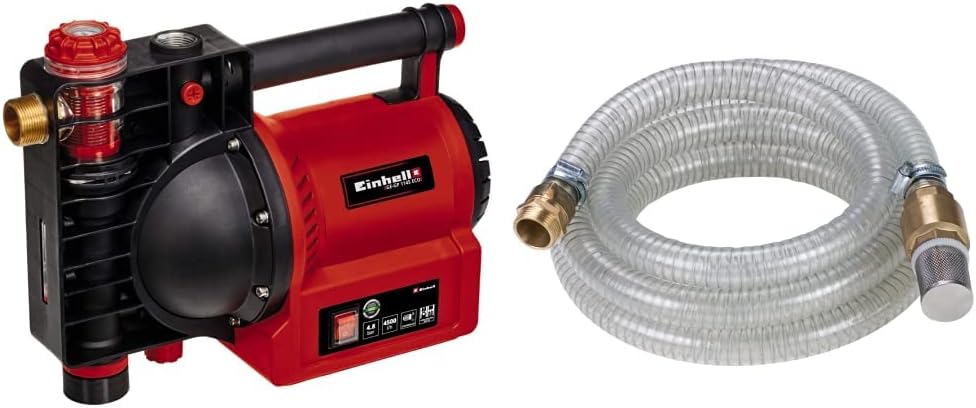Einhell Gartenpumpe GE-GP 1145 ECO (1.100 W, 4500 L/h max. Förrdermenge) & Original Einhell Saugschl
