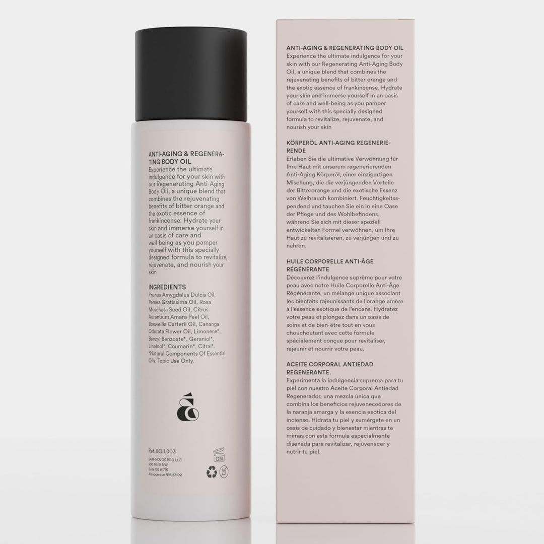 Anti-Aging-Körperöl – 150 ml – Wirkt zellregenerierend – Strafft die Haut und mildert die Zeichen de