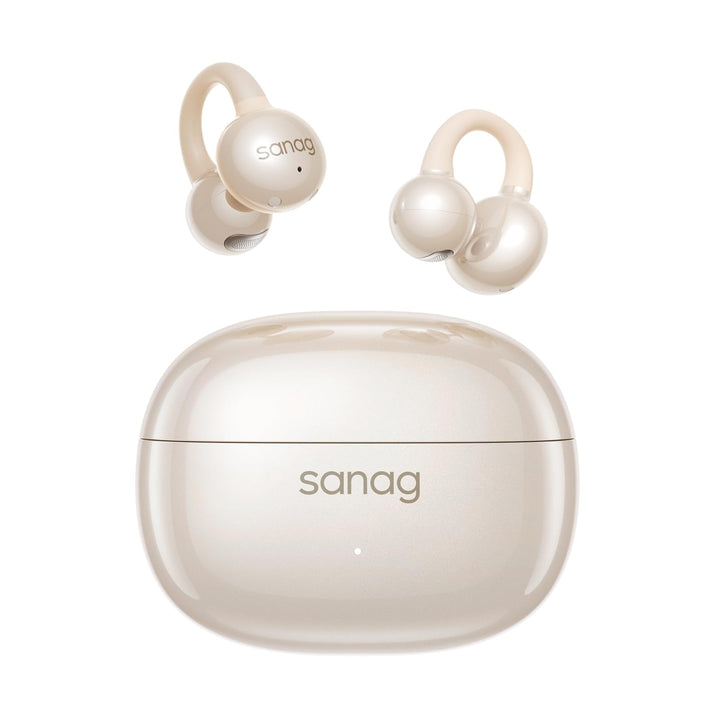 SANAG Open Ear Kopfhörer, Bluetooth 5.4 Sport Kopfhörer mit 50 Std. Spielzeit, Clip on Kopfhörer Beq