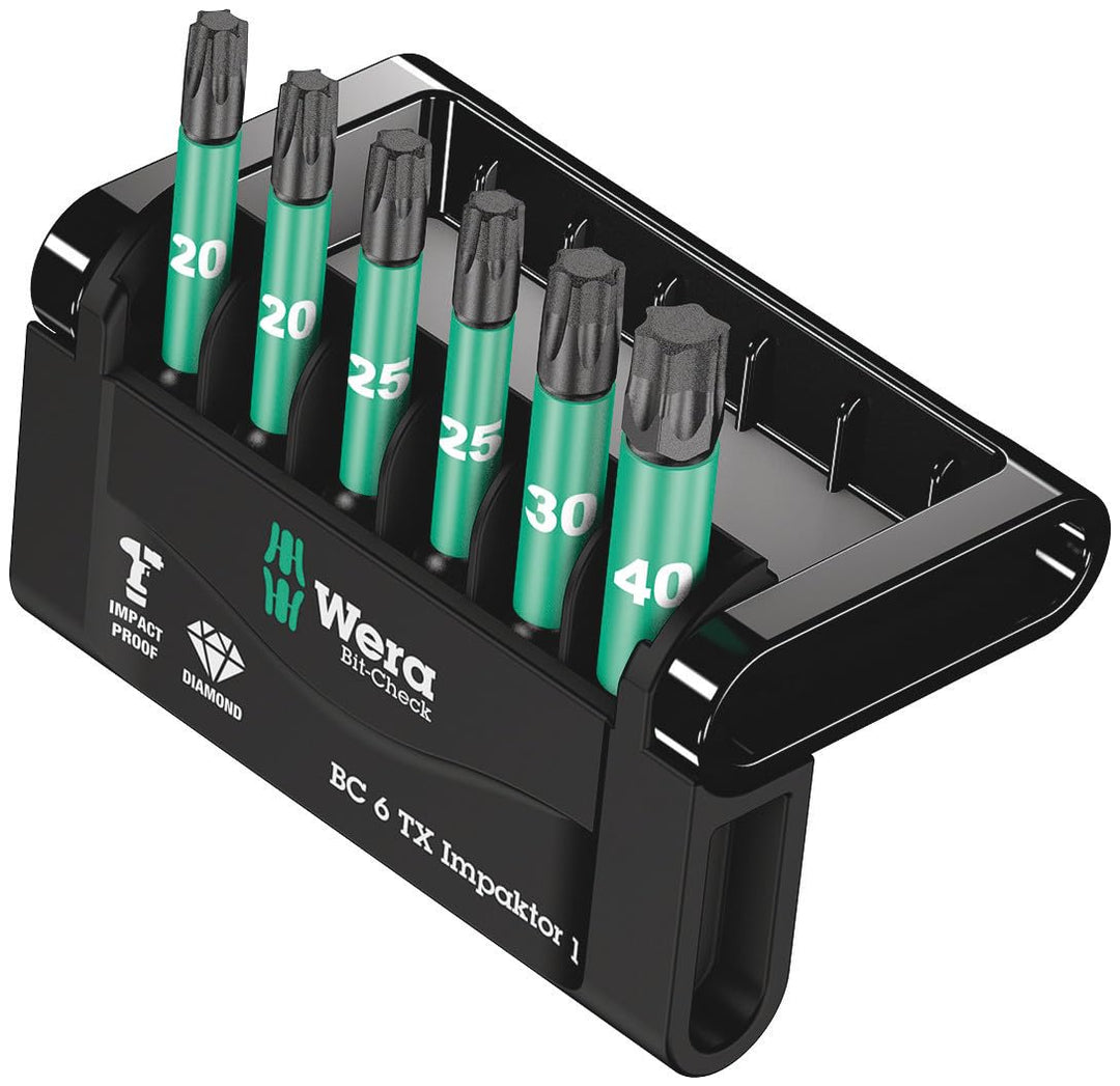Wera Bit-Sortiment, Bit-Check 6 TX Impaktor 1, 6-teilig, 05057693001 Bit-Check 6 TX Impaktor 1 Singl