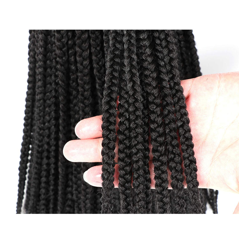 7 Packungen gehäkelte Braids Strähnen Echthaar Haarverlängerung für afrikanische Zöpfe Schwarze Perü