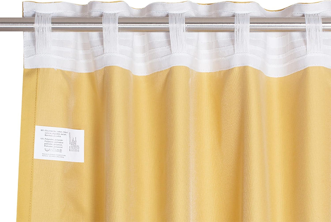 Schöner Wohnen Kollektion Gardine Soft 130x250 - Vorhang Blickdicht gelb Baumwollmix - Vorhänge Wohn