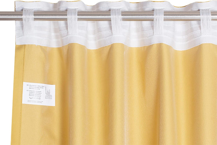 Schöner Wohnen Kollektion Gardine Soft 130x250 - Vorhang Blickdicht gelb Baumwollmix - Vorhänge Wohn