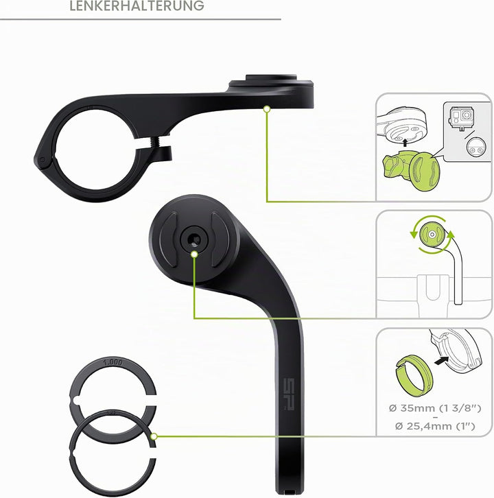 SP CONNECT Road Bike Bundle kompatibel mit iPhone 15 Pro Max |SPC+|Handyhalter für Road Bike| Fahrra