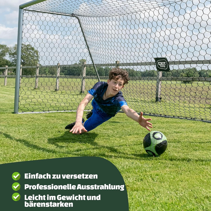 EXIT Toys Scala Aluminium Fussballtor - Fussballtor für Kinder - Leichtgewicht - Bärenstark - Hochwe