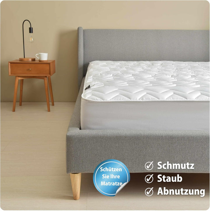 sei Design Matratzenschoner 90 x 200 atmungsaktiv - Luxuriöse Matratzenschutz Auflage - Extra Soft &amp;