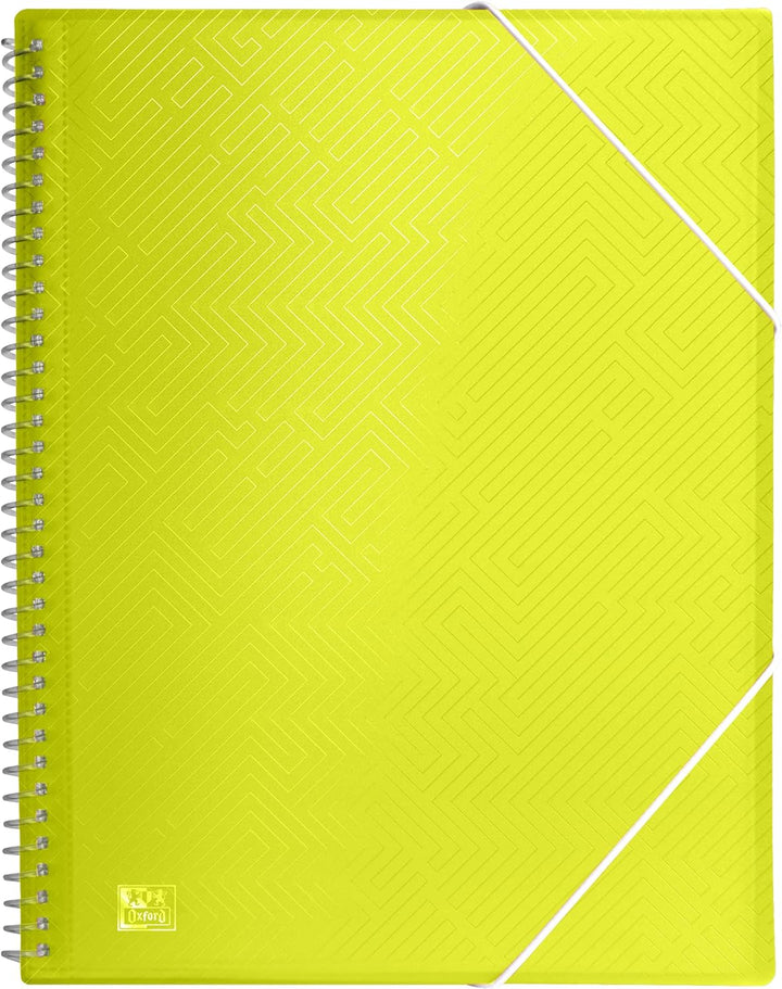 Oxford Spiral-Sichtbuch A4, mit 20 Hüllen, Kunststoff, 8 Farben, 10 Stück