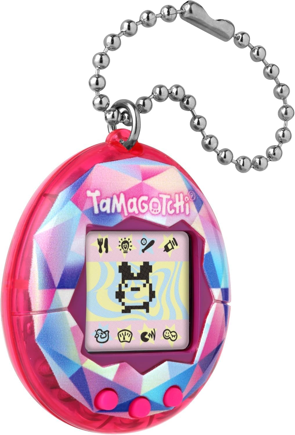Bandai, Tamagotchi Virtuelles Haustier, Rosa, Treasure Jewel, Mehrfarbig, 42992, elektronisches Spie