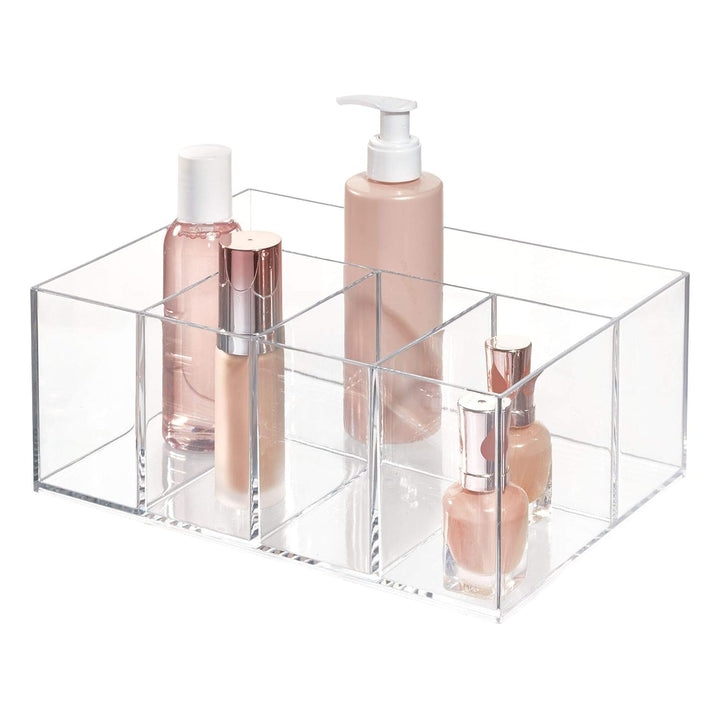 iDesign Badezimmer-Organizer mit 5 Fächern, aus Kunststoff, The Clarity Collection – 25,1 x 17,5 x 1