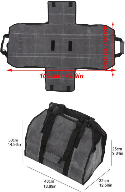 Leapiture Brennholz Tragetasche Tragbare Holzhalter Tasche Grosse Holzscheit-Träger Holzaufbewahrung