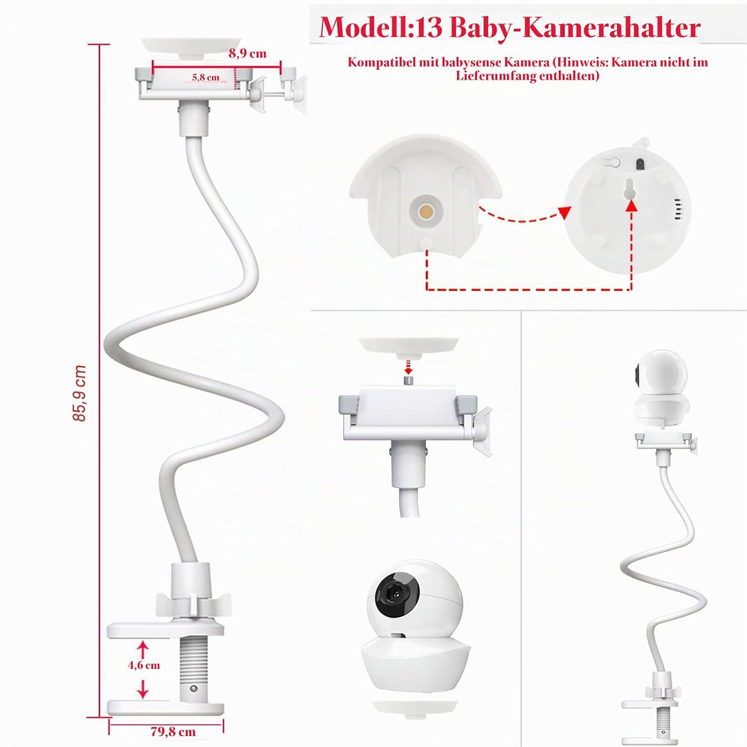 EYSAFT Babyphone Halterung für Babysense S2/V43 Baby Monitor (Keine Kamera) 33 Zoll für Babysense S2