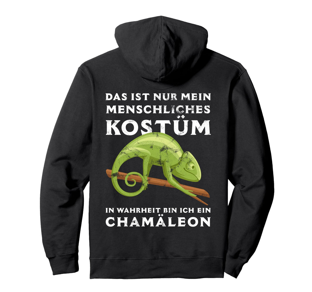 Das ist nur mein menschliches Kostüm Chamäleon Reptilien Pullover Hoodie