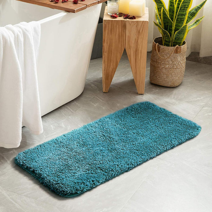 MIULEE Badematte Weiche Badteppich rutschfest Badvorleger Fussmatte Badzimmermatte Bettvorleger Flau