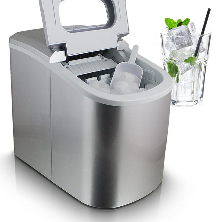 ms-point Eiswürfelmaschine, Eiswürfelbereiter, Icemaker in Silber