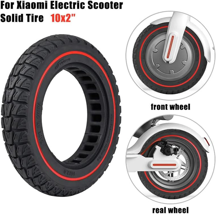 10 Zoll Scooter Reifen Ersatzreifen Scooter Vollgummireifen, Scooter Offroad-Reifen, e-Roller Gummir