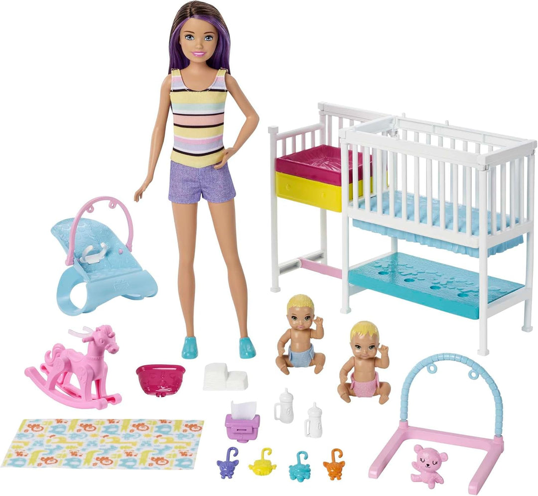 Barbie Skipper Babysitter Inc, Nap 'N' Nurture Kinderzimmer Accessoires, Kinderbetten, Schaukelpferd