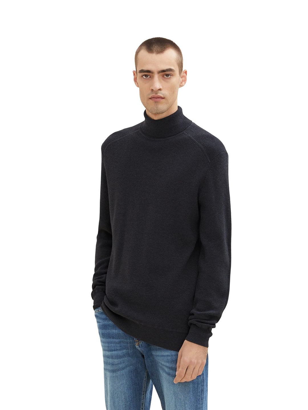 TOM TAILOR Herren 1033684 Basic Rollkragenpullover, 10304 - Blue Grey