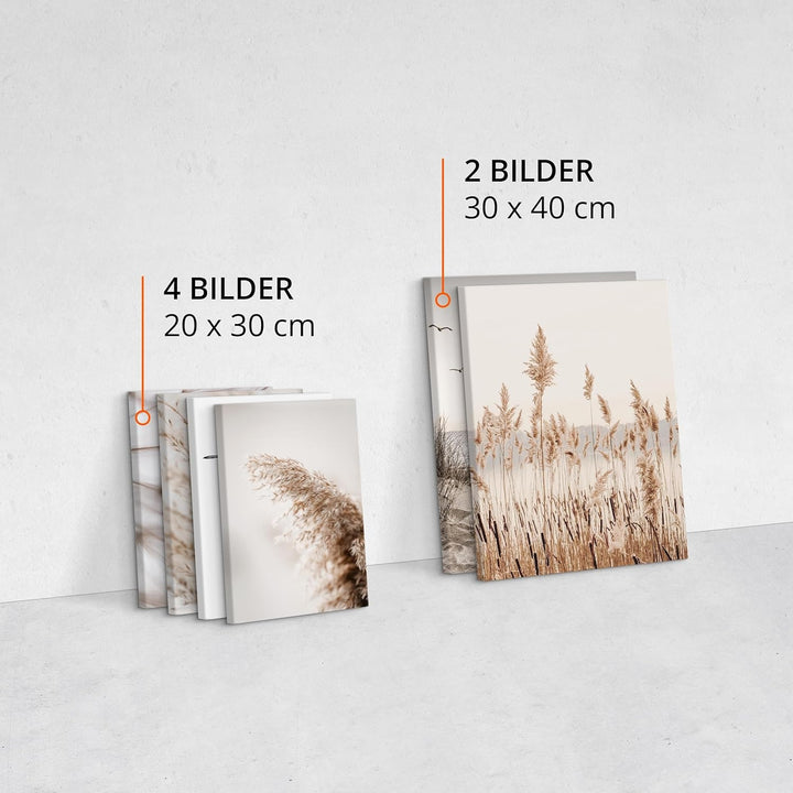 Muralo - Wandbilder Set - Leinwand Bilder Set Aufhängefertig in Boho Stil - das Leinwandbilder Set -