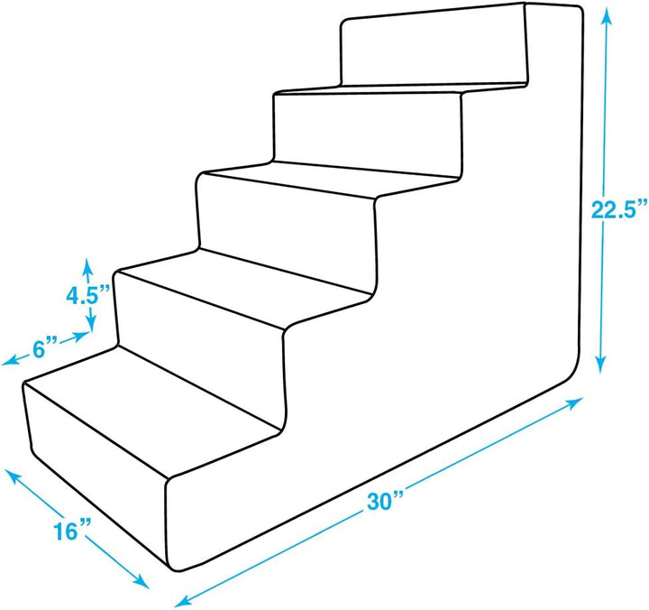 Best Pet Supplies Haustiertreppe mit CertiPUR-US-zertifiziertem Schaumstoff für Hunde und Katzen in
