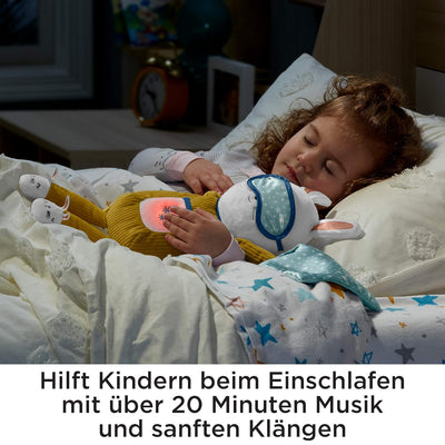 Fisher-Price GMN58 - Traumhäschen Schlafbegleiter, Plüschspielzeug mit Musik für Kleinkinder, mit Sc