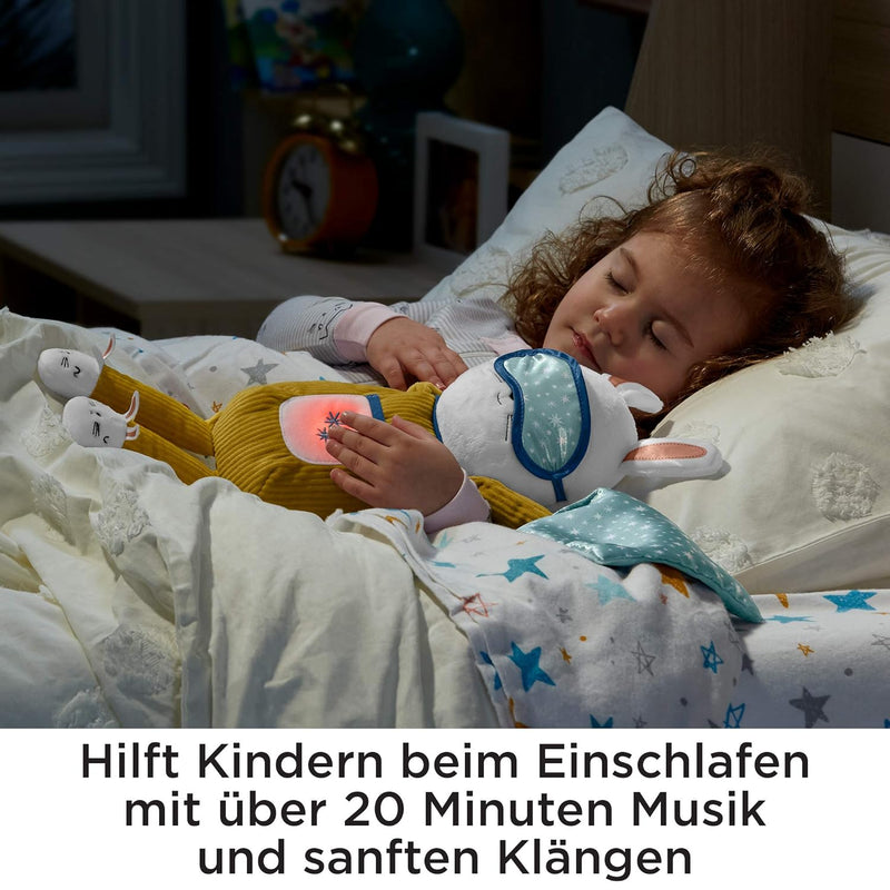 Fisher-Price GMN58 - Traumhäschen Schlafbegleiter, Plüschspielzeug mit Musik für Kleinkinder, mit Sc