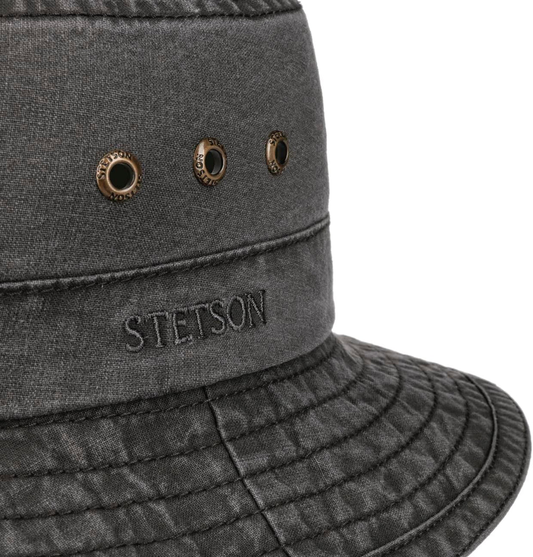 Stetson Reston Freizeithut Damen/Herren (Kophöhe ca. 9cm) - Schlapphut aus Bio-Baumwolle Packable -