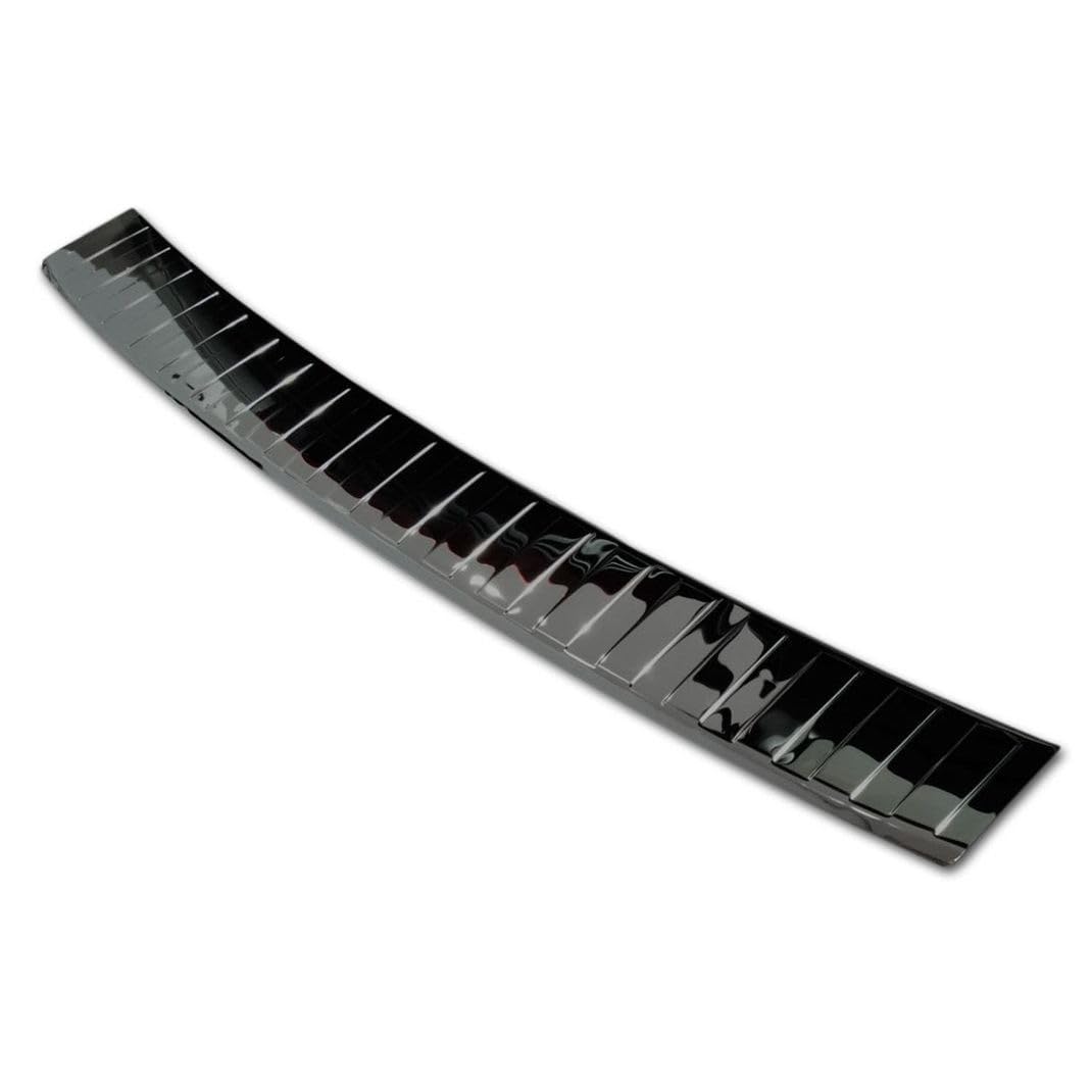 Avisa Spiegelschwarz Edelstahl Heckstossstangenschutz kompatibel mit Audi Q5 2008-2012 & 2012- 'Ribs